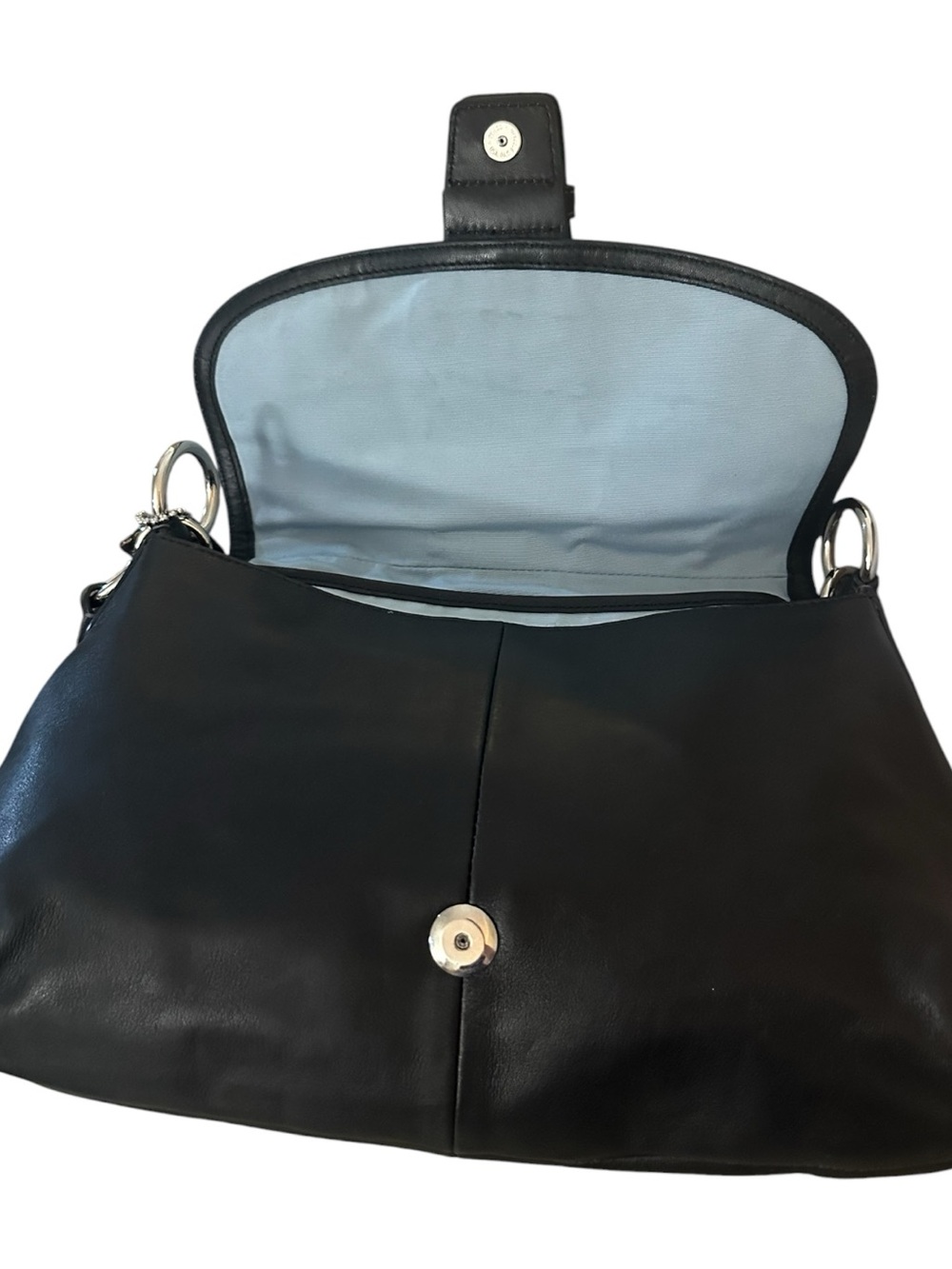 Coach 2012  SoHo F17217 Black Leather Shoulder Bag With Silver Hardware - Picture 9 of 12
